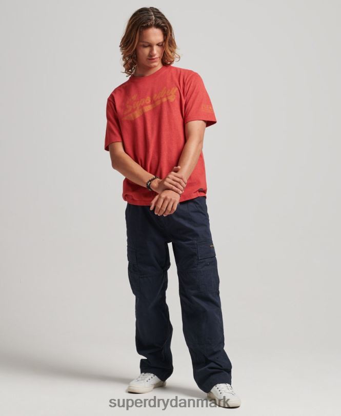 Superdry rød Mænd tøj atletisk by script t-shirt 868VH4894