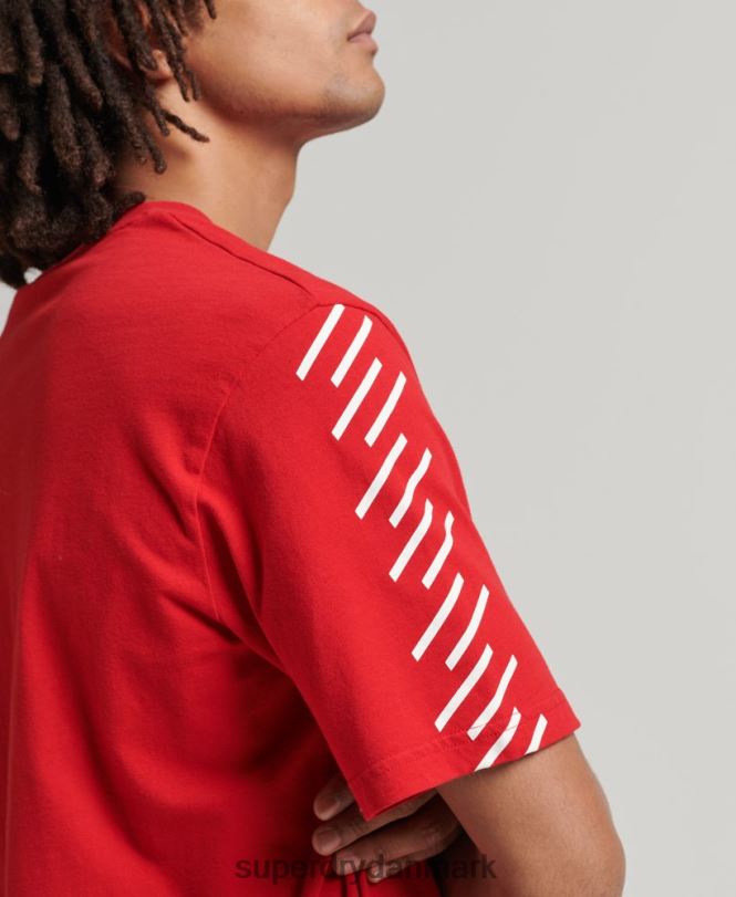 Superdry rød Mænd tøj code core sport t-shirt 868VH4937