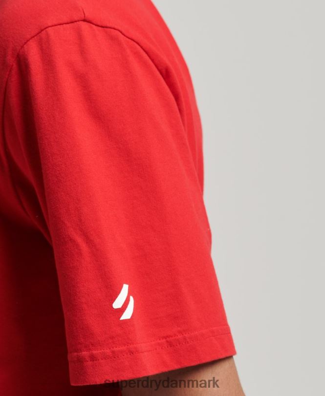 Superdry rød Mænd tøj code core sport t-shirt 868VH4937