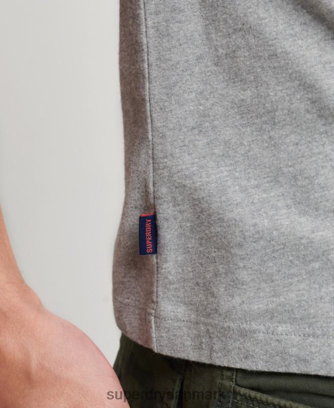 Superdry rød Mænd tøj essentiel langærmet baseballtop i økologisk bomuld 868VH1527