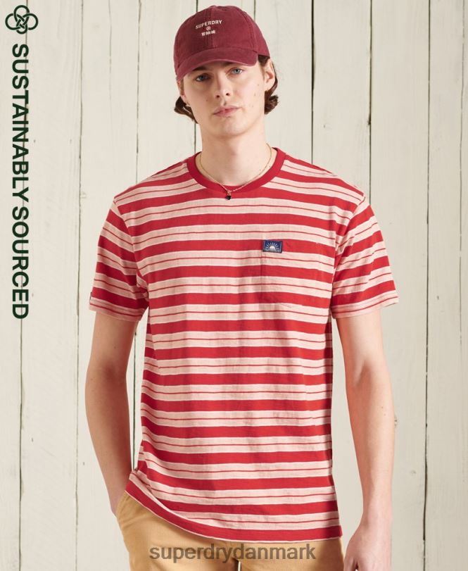 Superdry rød Mænd tøj økologisk bomuld cali surf afslappet pasform t-shirt 868VH4983