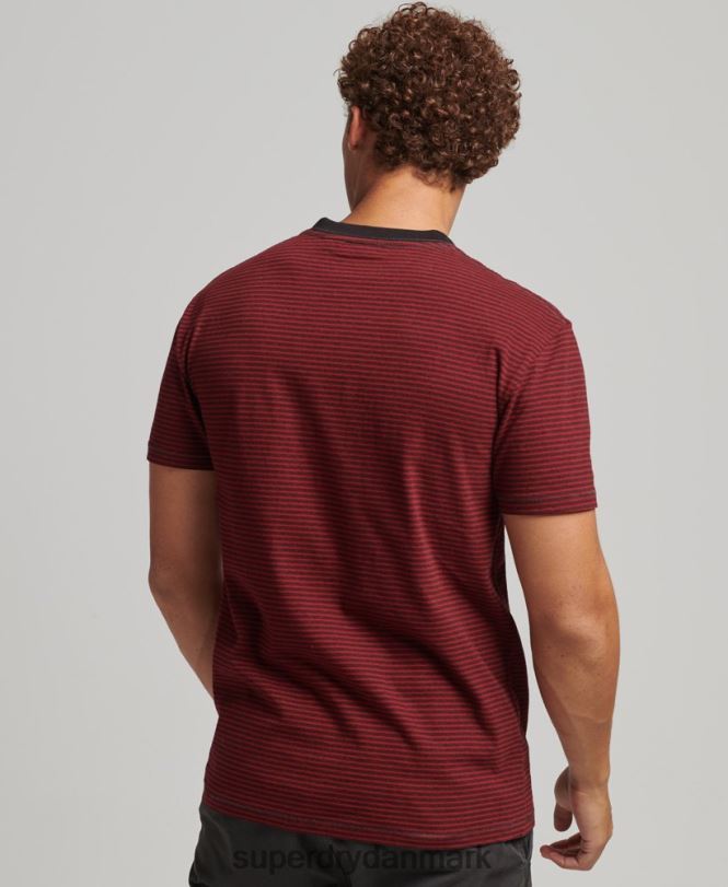 Superdry rød Mænd tøj t-shirt med lommer i økologisk bomuld 868VH4944