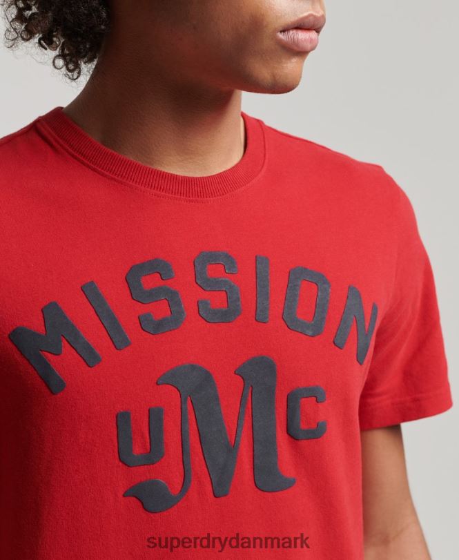 Superdry rød Mænd tøj vintage atletisk t-shirt 868VH4928