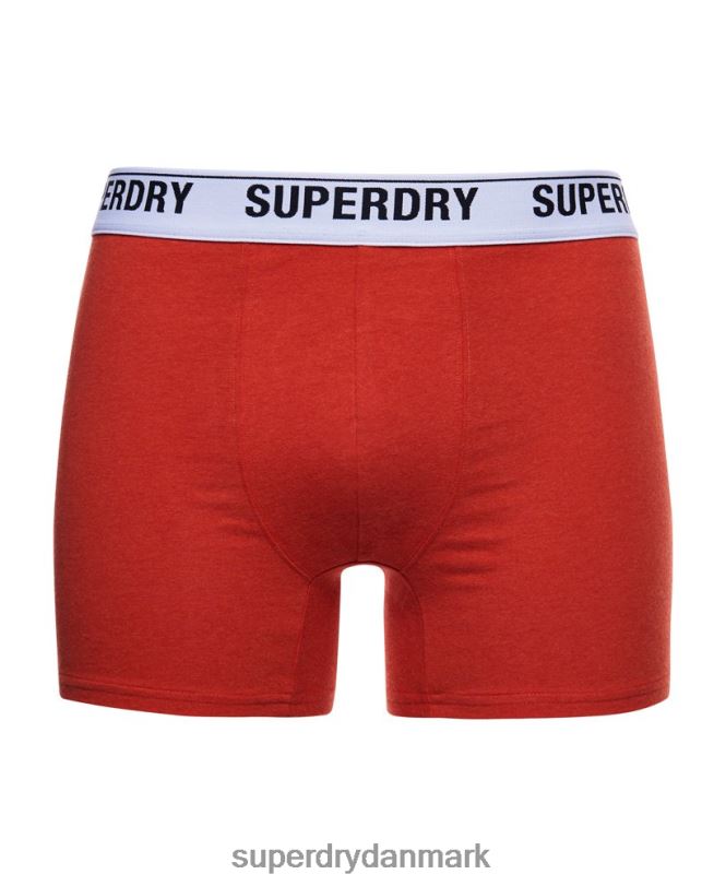 Superdry orange Mænd tøj boxer dobbeltpakke i økologisk bomuld 868VH1638