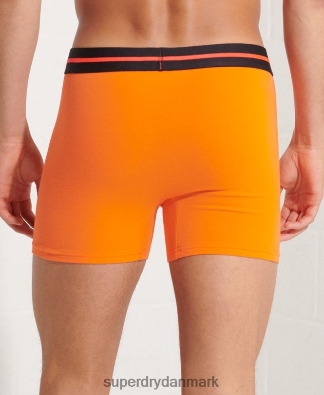 Superdry orange Mænd tøj boxer dobbeltpakke i økologisk bomuld 868VH1881