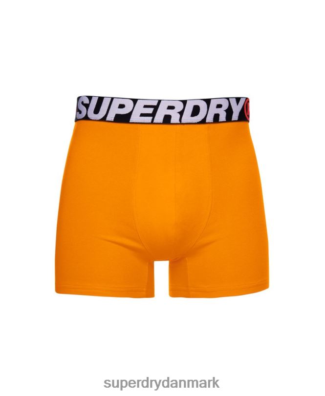 Superdry orange Mænd tøj boxer dobbeltpakke i økologisk bomuld 868VH1881