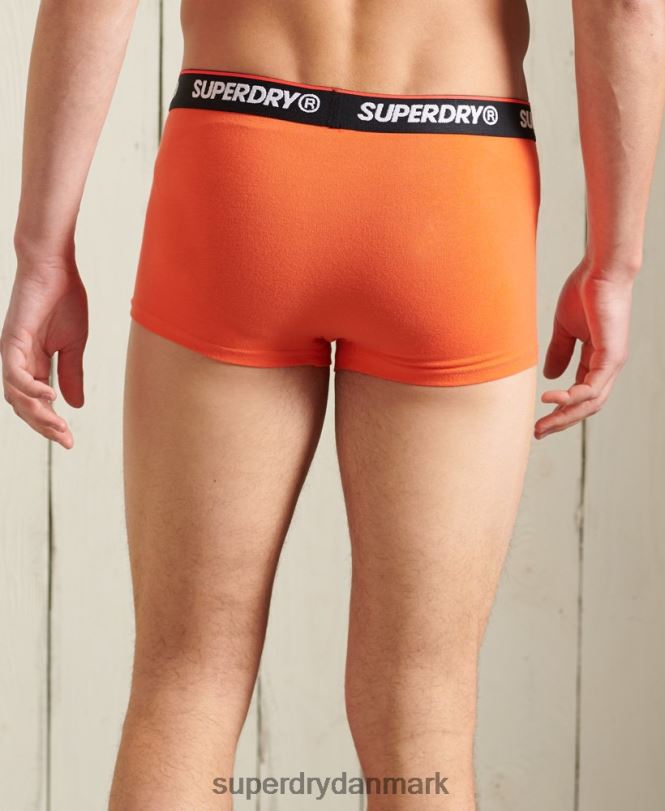 Superdry orange Mænd tøj organisk bomuld klassisk trunk triple pack 868VH6498