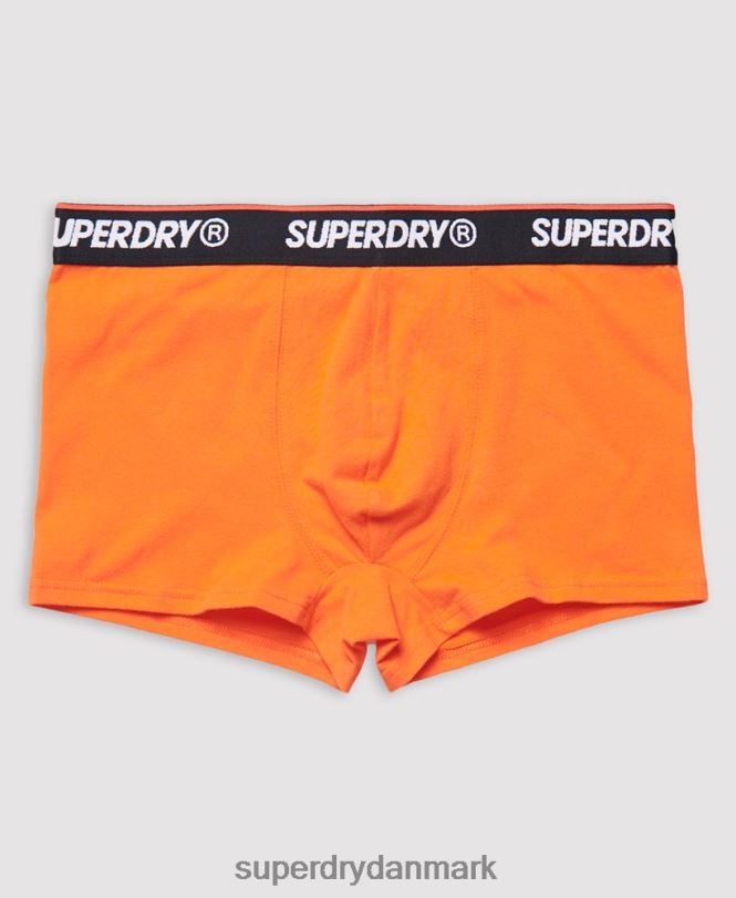 Superdry orange Mænd tøj organisk bomuld klassisk trunk triple pack 868VH6498