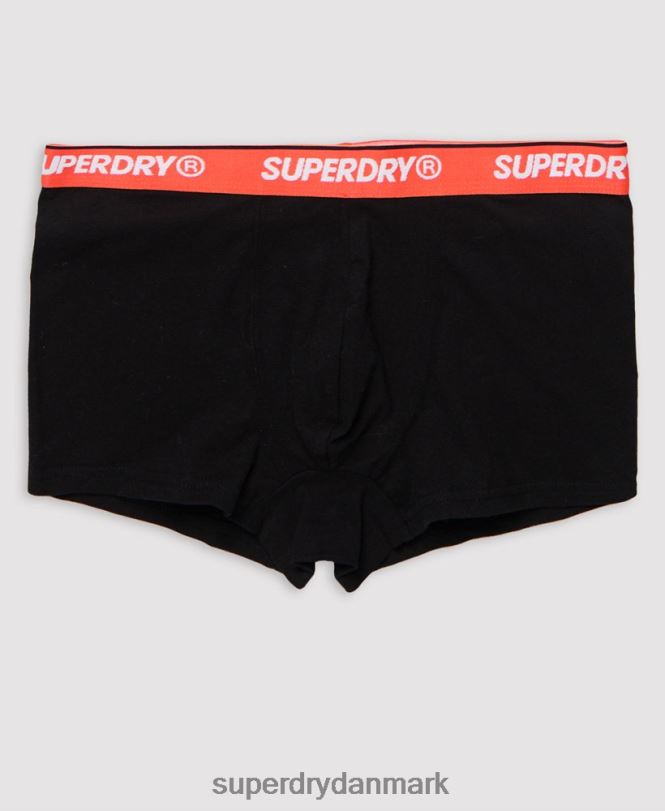Superdry orange Mænd tøj organisk bomuld klassisk trunk triple pack 868VH6498