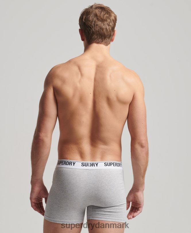 Superdry orange Mænd tøj tredobbelt bokser i økologisk bomuld 868VH1618