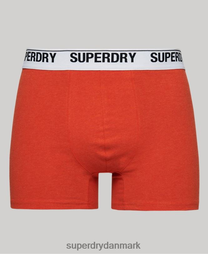Superdry orange Mænd tøj tredobbelt bokser i økologisk bomuld 868VH1618