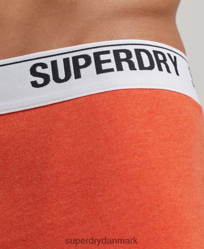 Superdry orange Mænd tøj tredobbelt kuffert i økologisk bomuld 868VH1767