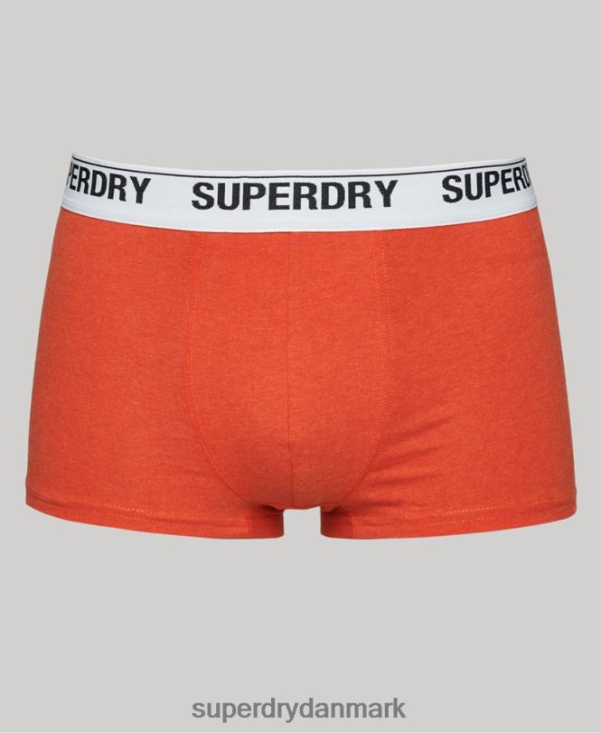 Superdry orange Mænd tøj tredobbelt kuffert i økologisk bomuld 868VH1767
