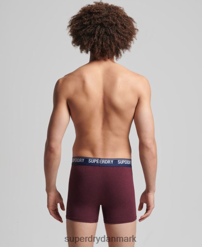Superdry rød Mænd tøj boxer dobbeltpakke i økologisk bomuld 868VH1833