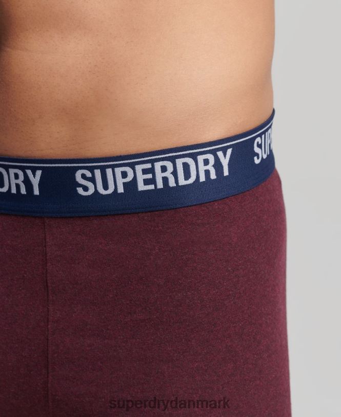 Superdry rød Mænd tøj boxer dobbeltpakke i økologisk bomuld 868VH1833