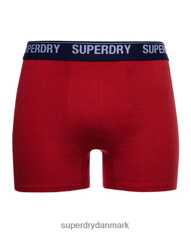 Superdry rød Mænd tøj boxer dobbeltpakke i økologisk bomuld 868VH1833