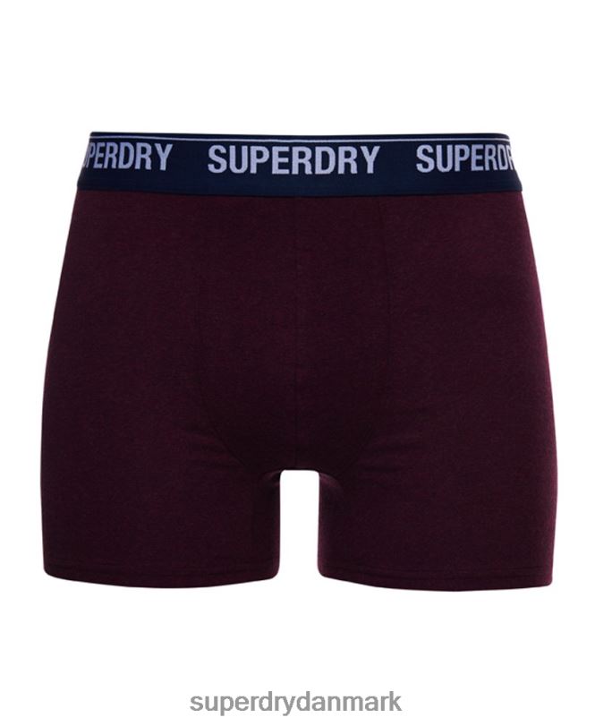 Superdry rød Mænd tøj boxer dobbeltpakke i økologisk bomuld 868VH1833