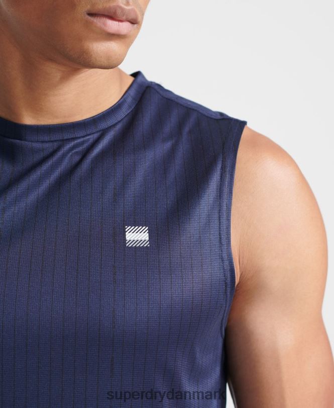 Superdry mørkeblå Mænd tøj træne aktiv vest 868VH5398