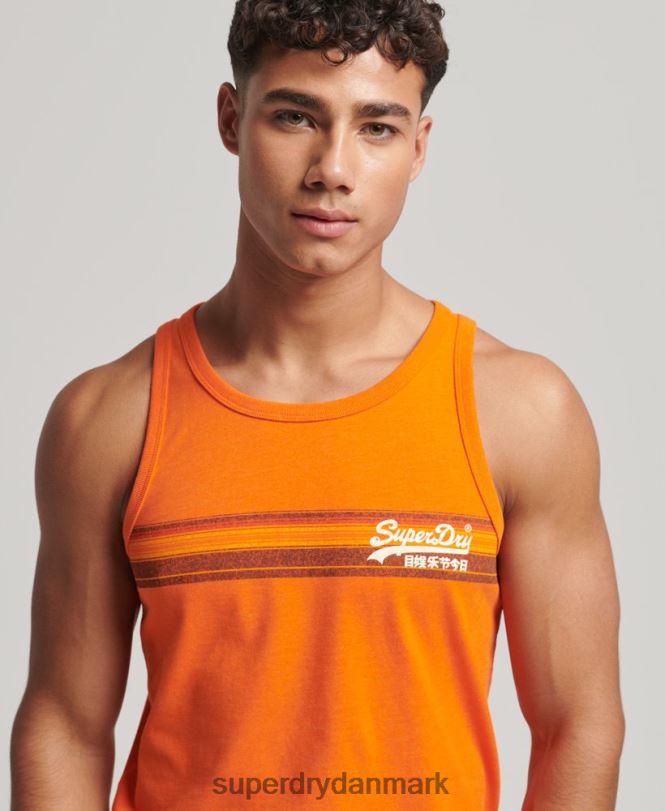 Superdry orange Mænd tøj vintage logo cali vest 868VH1454