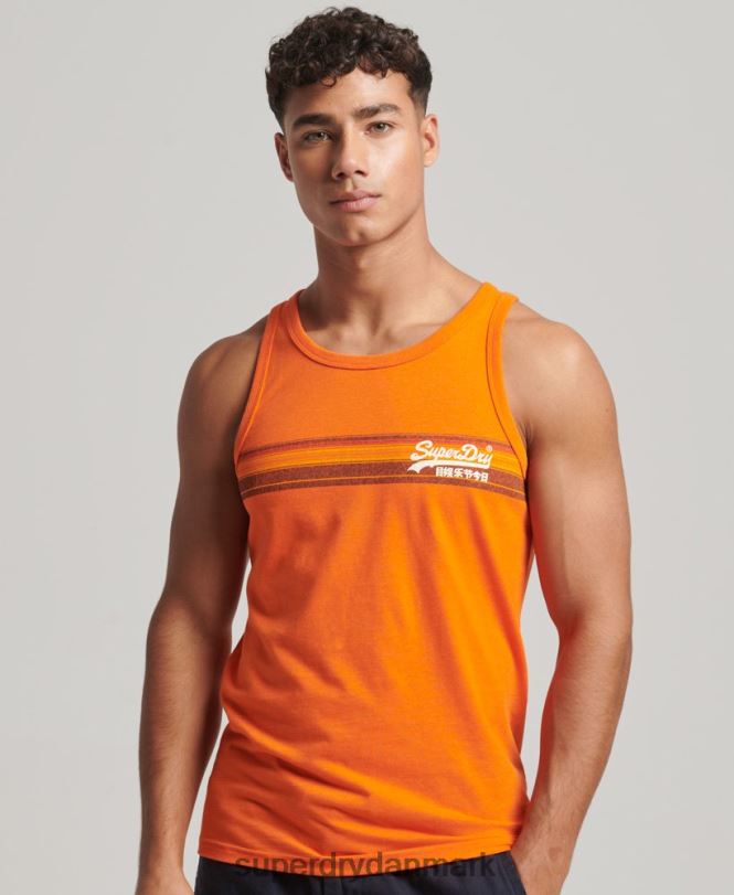 Superdry orange Mænd tøj vintage logo cali vest 868VH1454