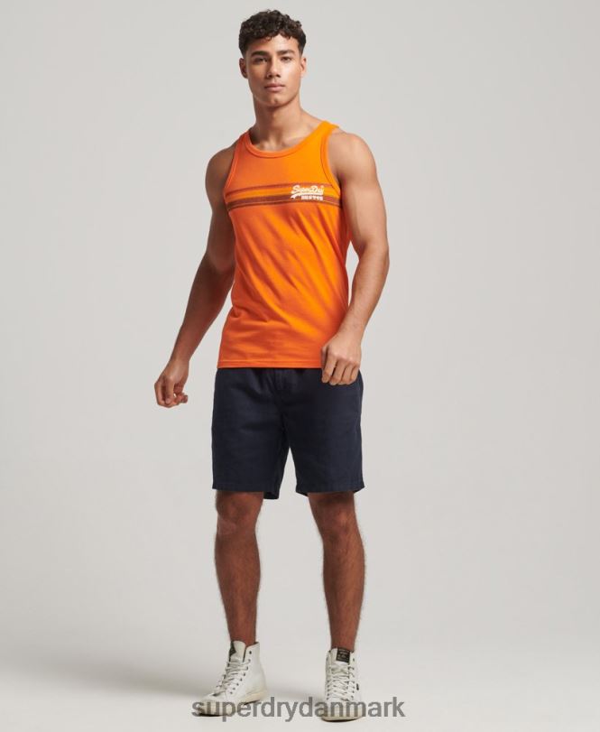 Superdry orange Mænd tøj vintage logo cali vest 868VH1454