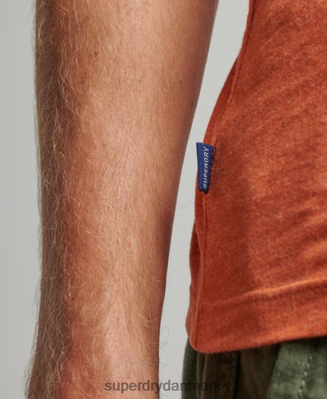 Superdry orange Mænd tøj vintage logovest top i økologisk bomuld 868VH1511