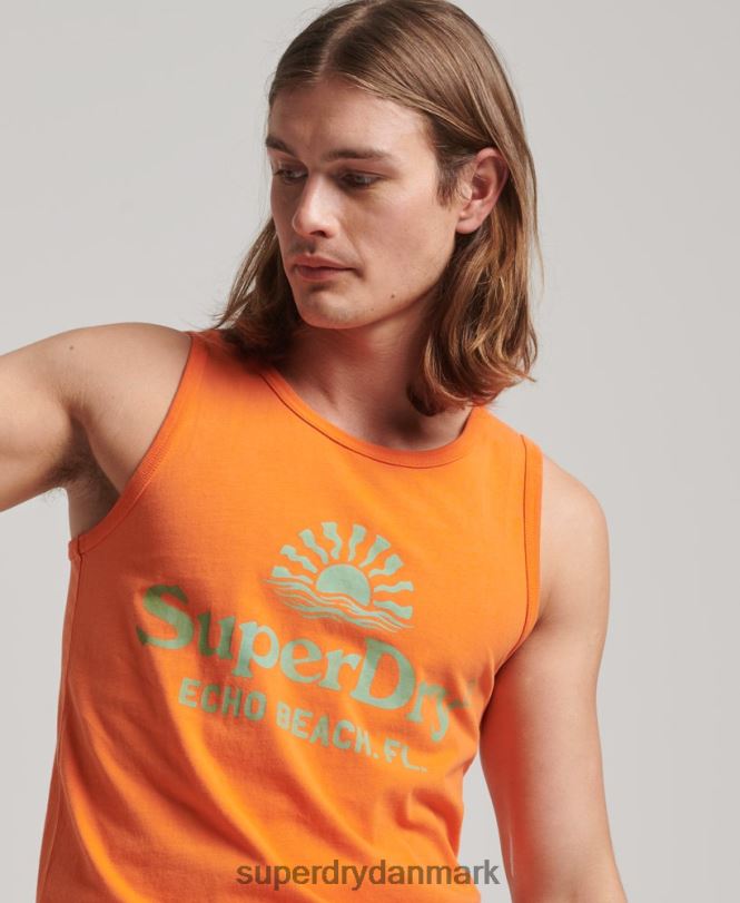 Superdry orange Mænd tøj vintage venue neon vest 868VH1501