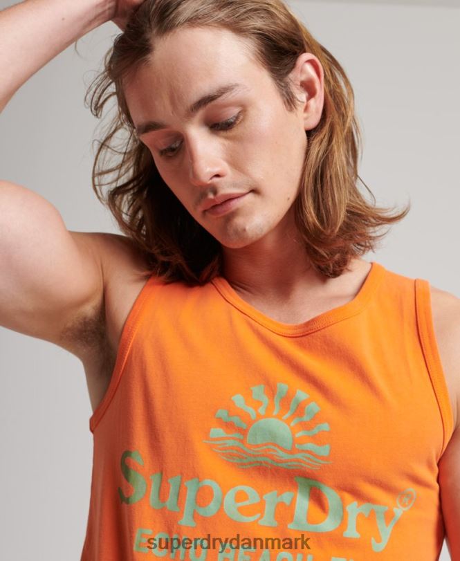 Superdry orange Mænd tøj vintage venue neon vest 868VH1501