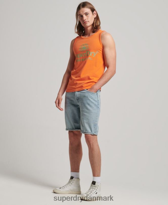 Superdry orange Mænd tøj vintage venue neon vest 868VH1501